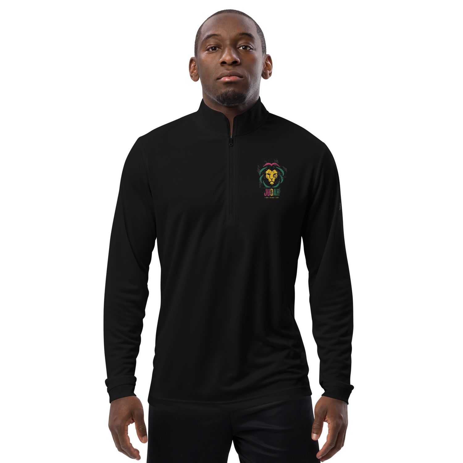 Adidas Lion of Judah 1 God, 1 Blood, 1 love Quarter zip pullover