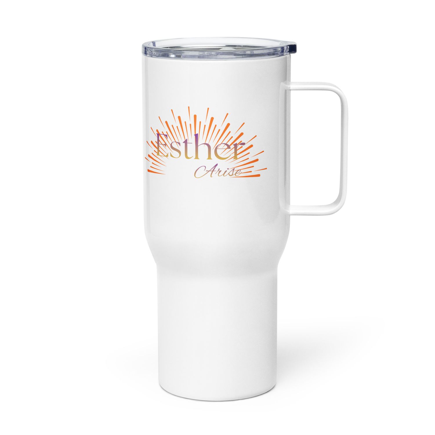 Esther Arise Travel mug with a handle 25oz &amp; 40oz Sun Ray Background