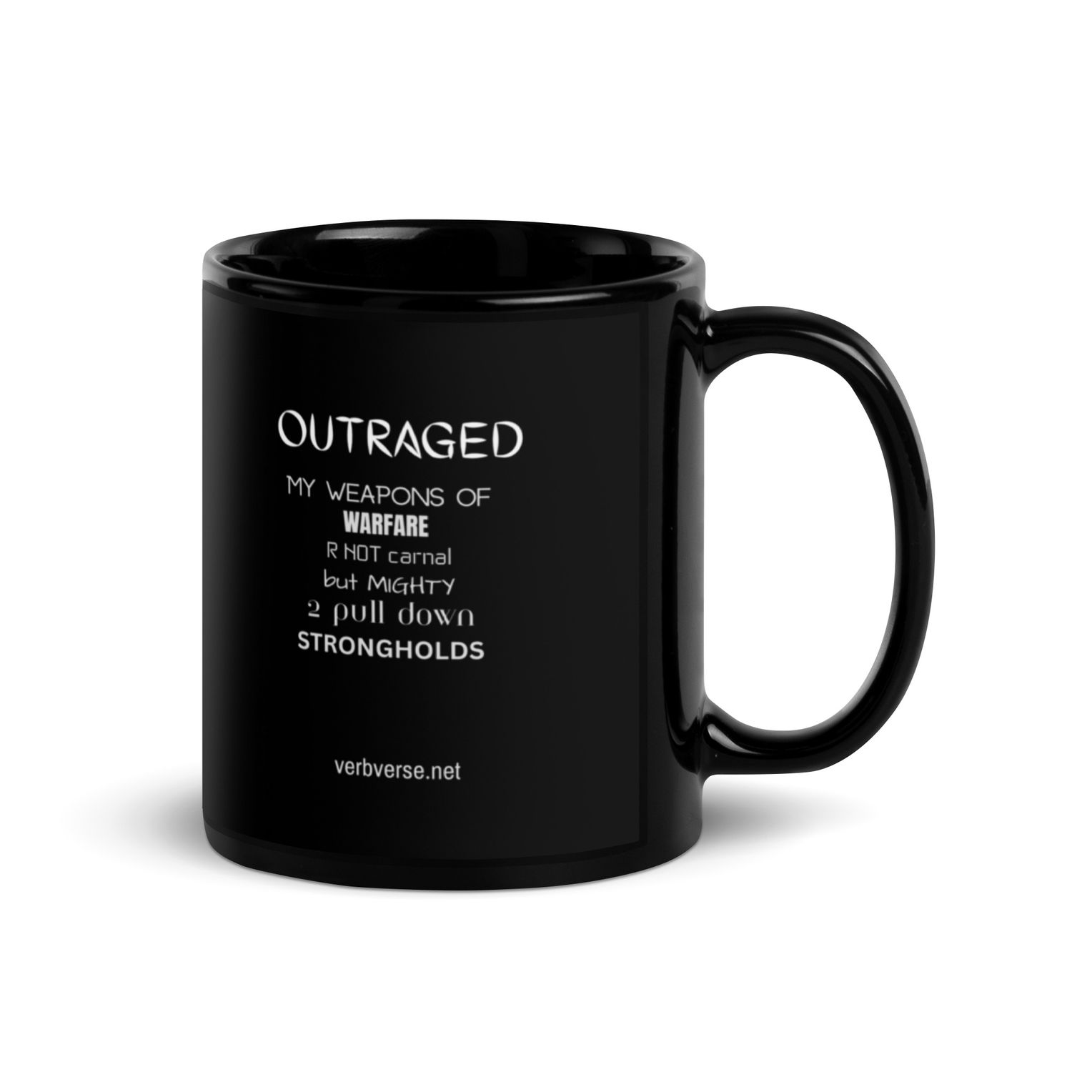 Outraged Prayer Black Glossy Mug