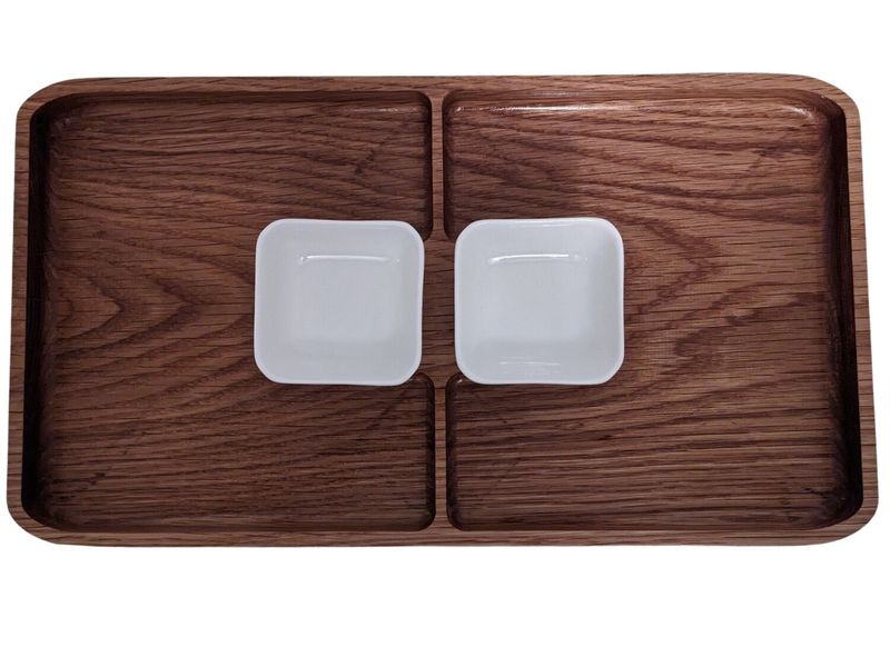 Medium Serving Tray with Two Ramekins