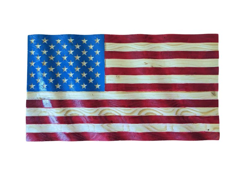 Wavy Wooden Flag