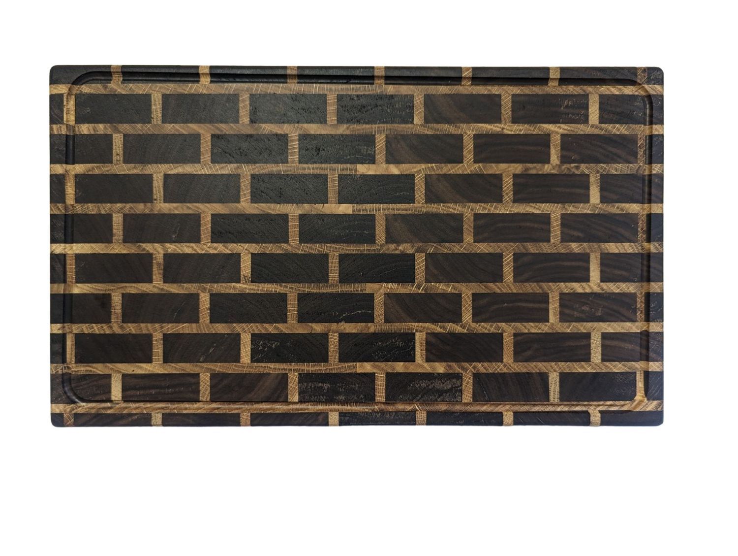Walnut and White Oak Brick End Grain Cutting Board
