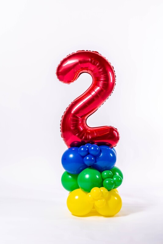 Mini Balloon Column with Mylar Topper