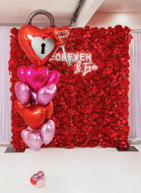 (12) Helium HEART Bouquet with LARGE FOIL
