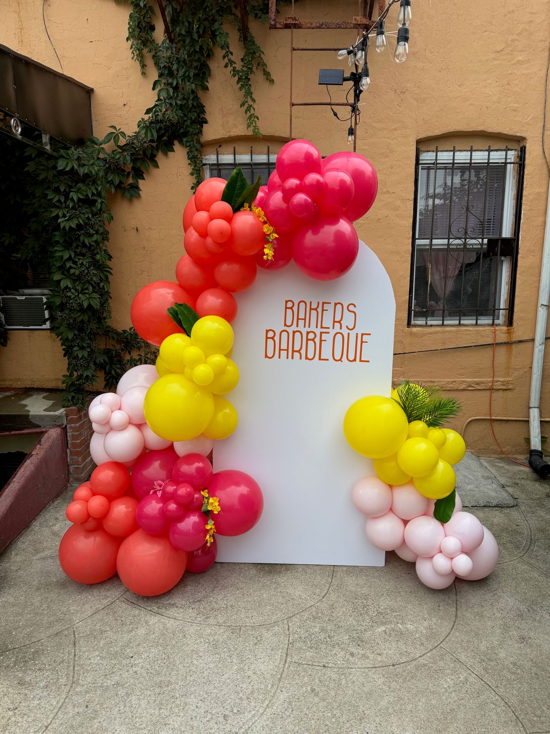 Ready to Party Backdrop and Balloons