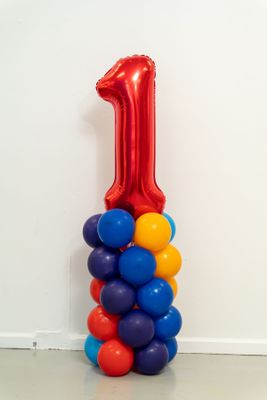 Mini Balloon Column with Number Topper