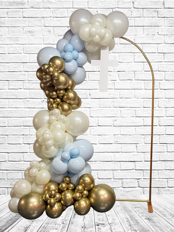 Communion Gold Arch & Balloon Combo 7ft (INDOOR ONLY)