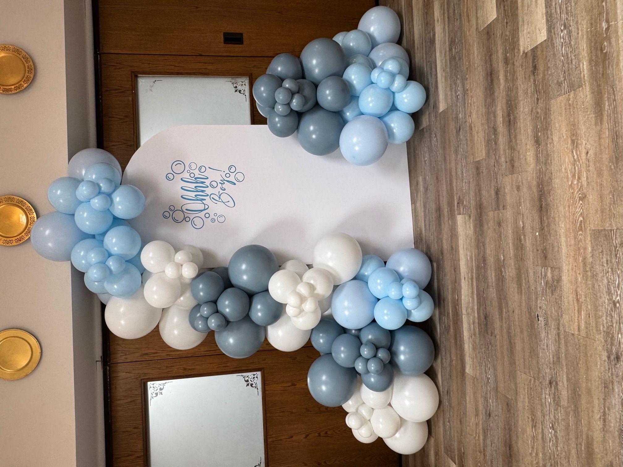Ready to Party Backdrop and Balloons