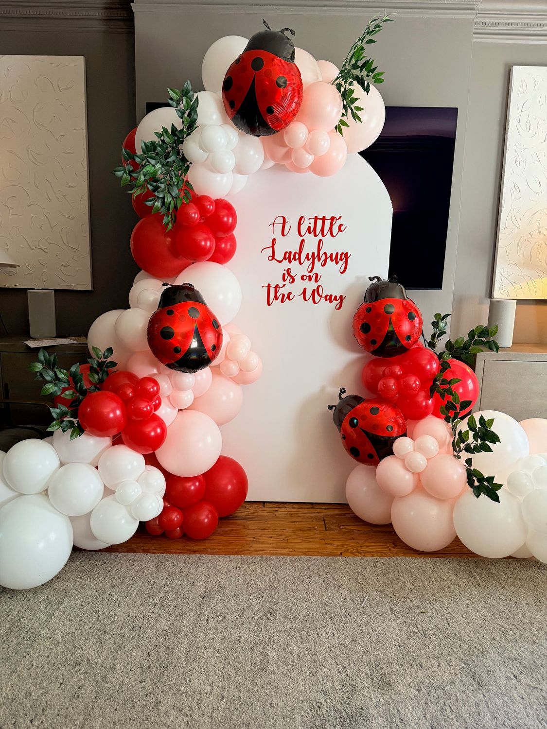 Ready to Party Backdrop and Balloons