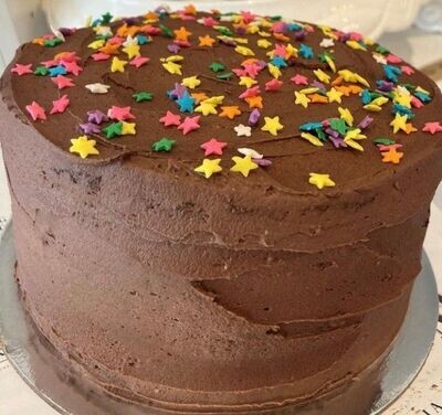 Chocolate Birthday Cake with Sprinkles