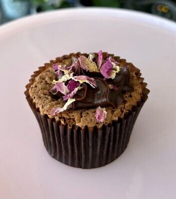 Flourless Chocolate with Chocolate Ganache Cupcake (GF)