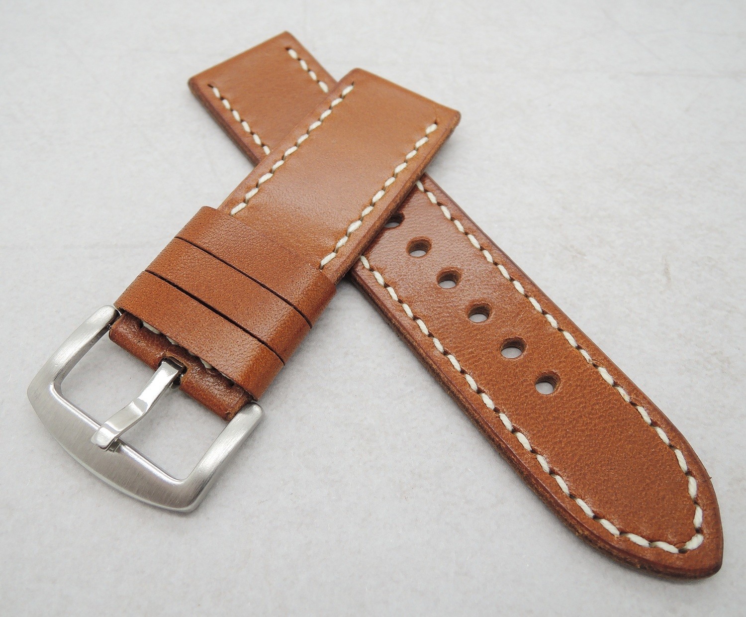 26mm wide cognac brown strap