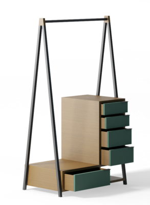 Commode PORTIQ - Base Verde