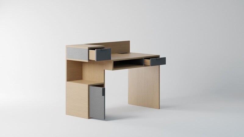 Bureau CUBISMA - Option Moon Grey