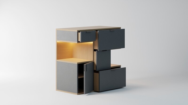 Commode CUBISMA - Option Moon Grey