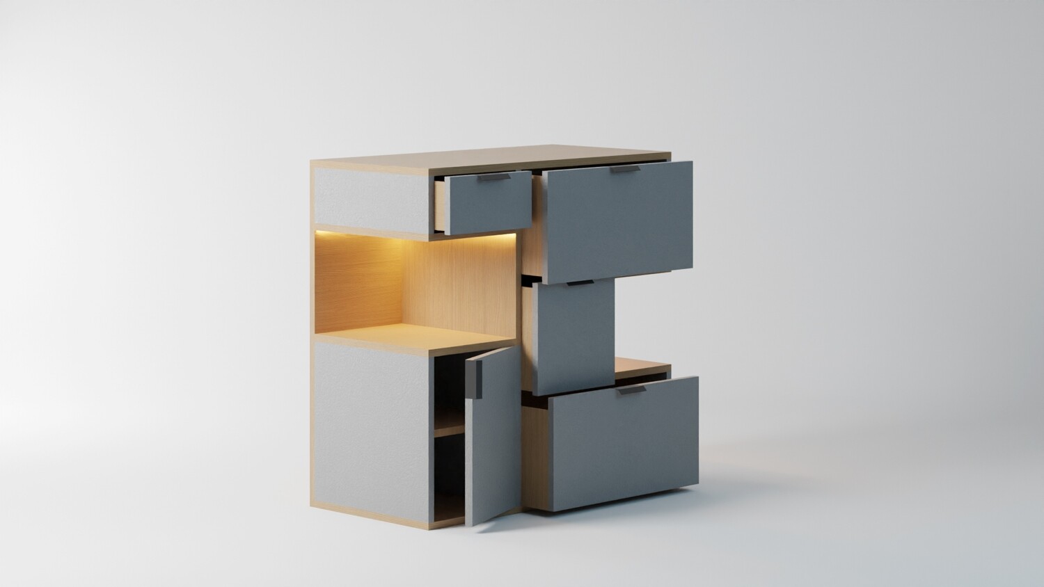 Commode CUBISMA - Option Old Linden