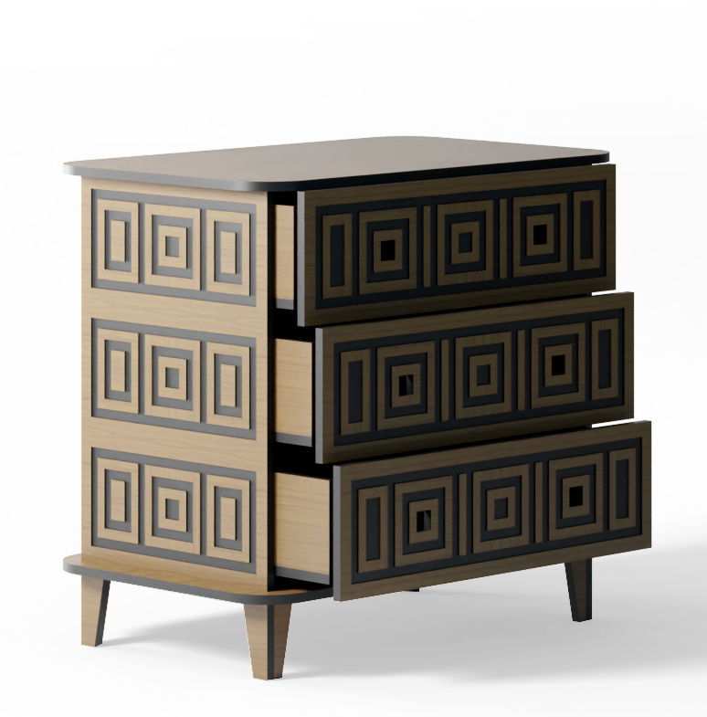 Commode NEOANTIQ - Model Greec - Chêne Rustique