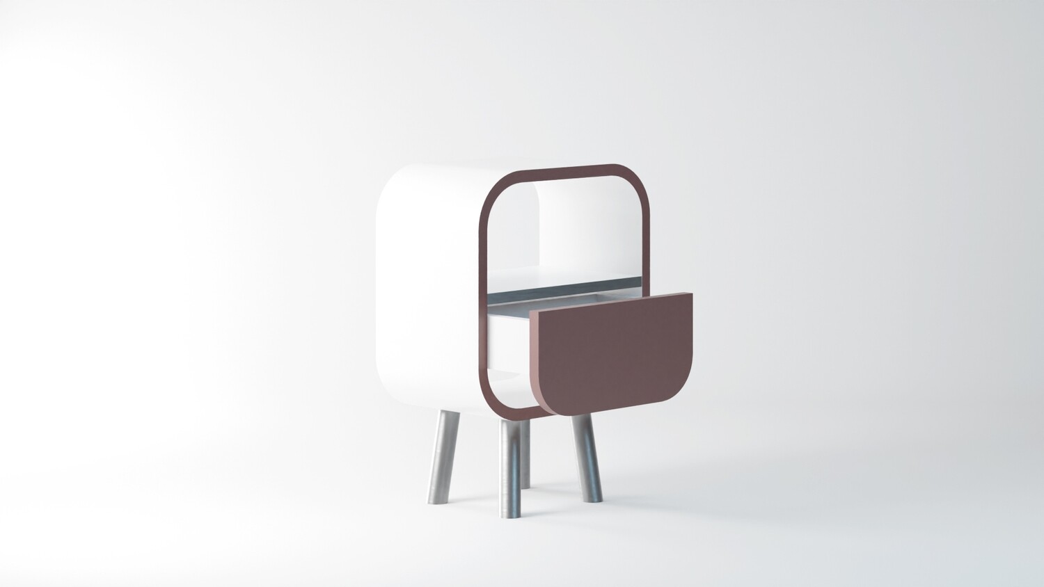 Cube Chevet SEVENTY - Option Rosso Askja