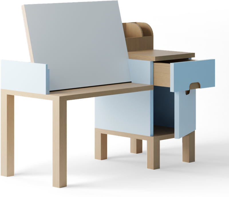 Bureau LATITUD - Base Bleu Cristal