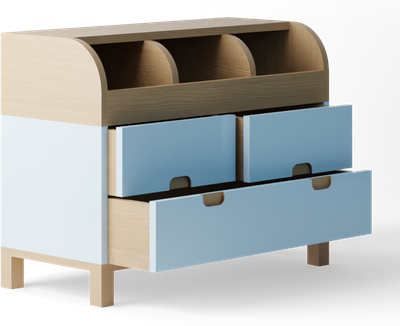 Commode LATITUD - Base Bleu Cristal Commode LATITUD - Base Bleu Cristal