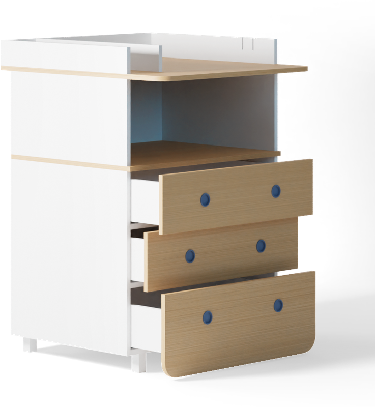 Table à langer AZERTY - Base Acacia Table à langer AZERTY - Base Acacia