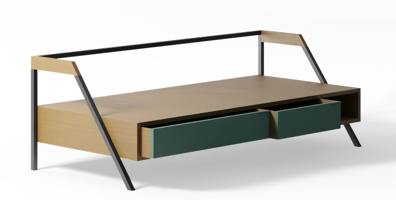 Lit PORTIQ - Base Verde Brac