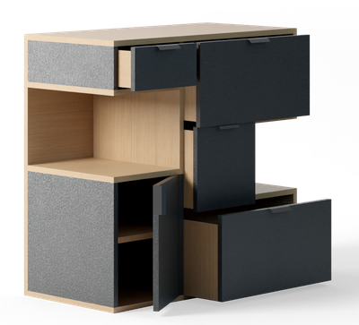 Commode CUBISMA - Base Midnight