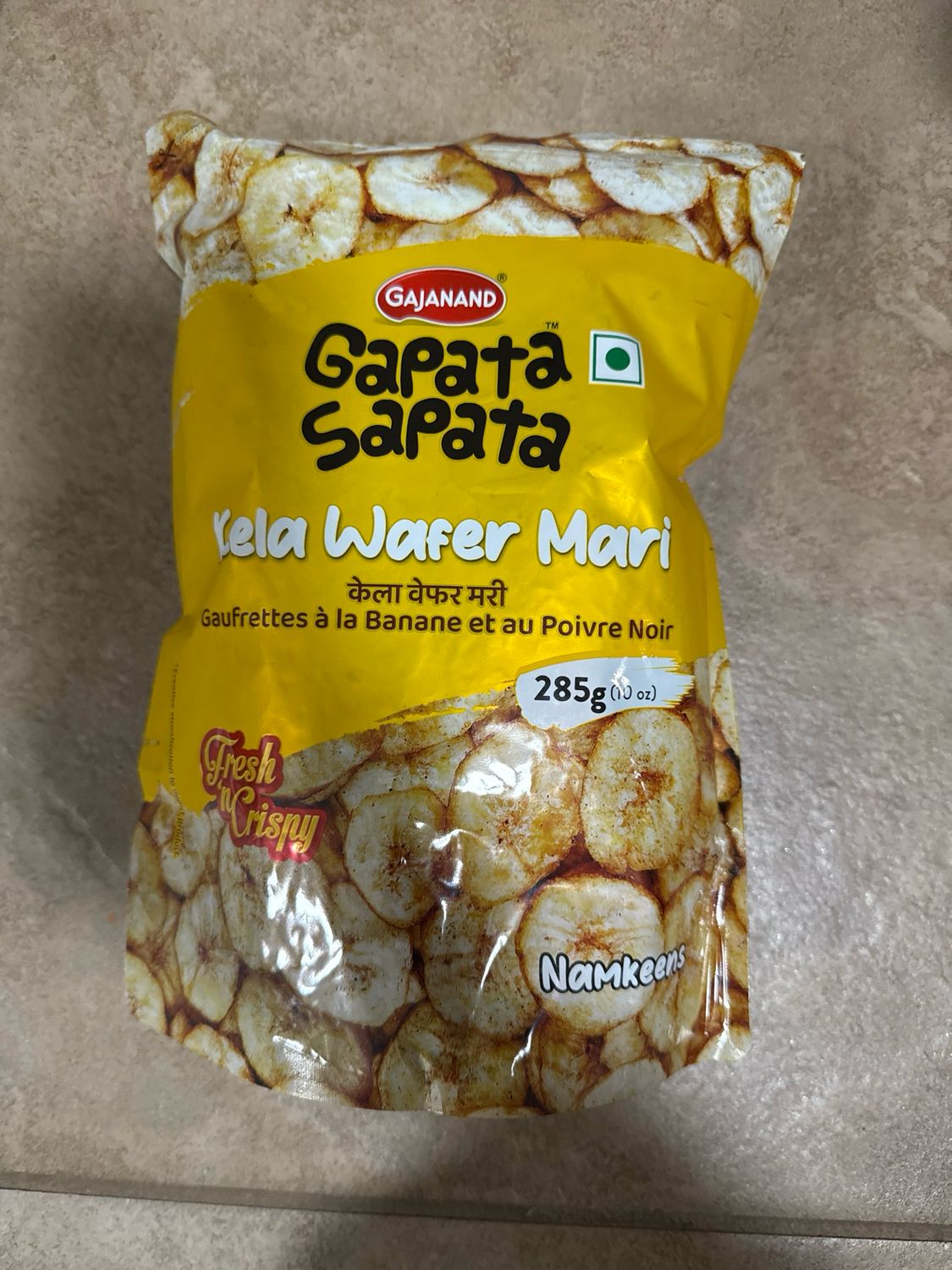 Gajanand Gapata Sapata Kela Wafer Mari 285g