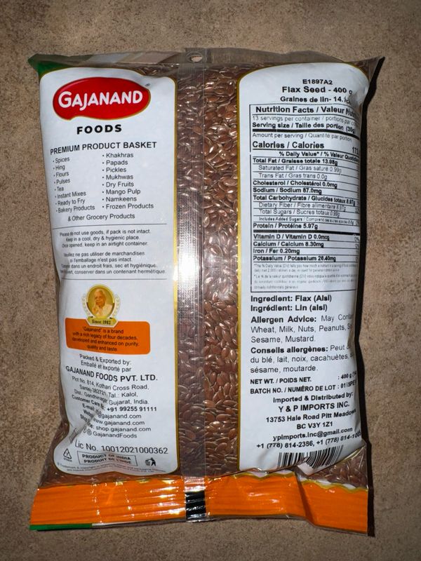 Gajanand Flax Seed 400g
