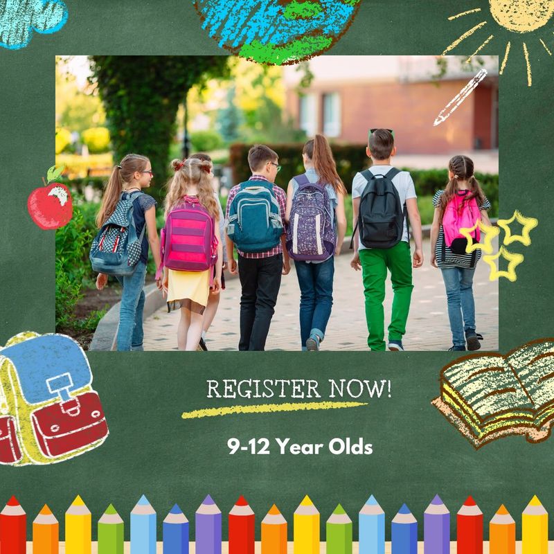 Registration for 9-12 Year Olds