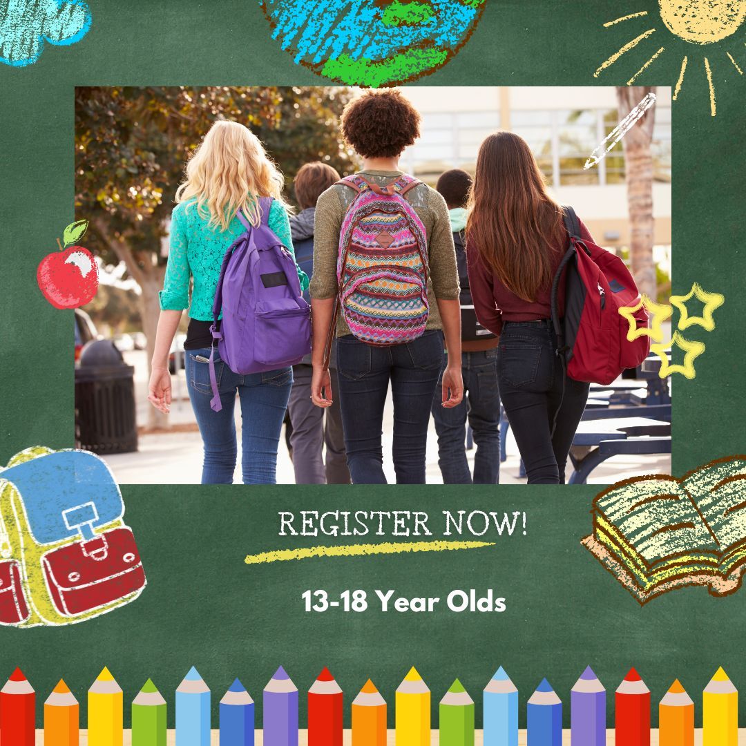 Registration for Teens - 13-18 Year Olds
