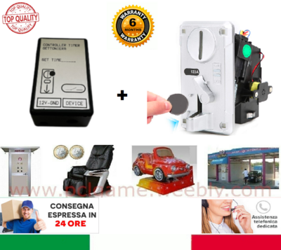 KIT GETTONIERA+MODULO TIMER , PER DOCCIA MARE,LAVANDERIA,AUTOLAVAGGIO ECC