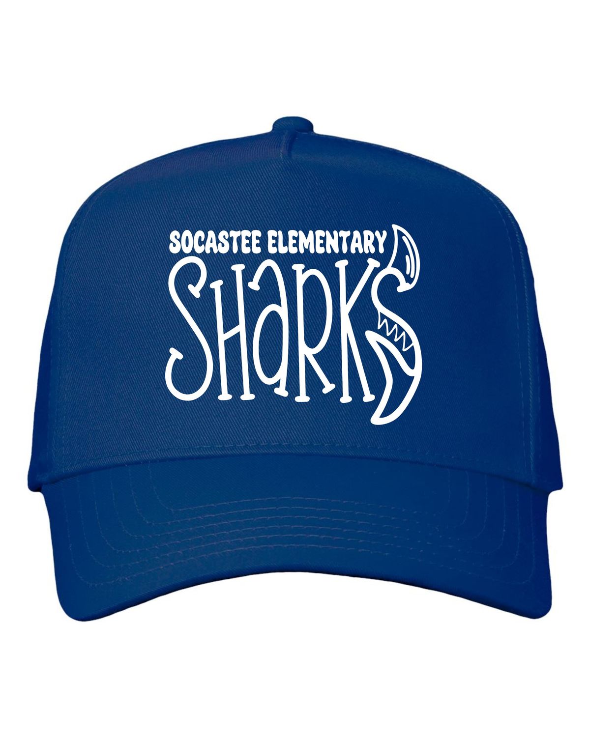 HAT: Royal Blue Hand Lettered "Sharks"