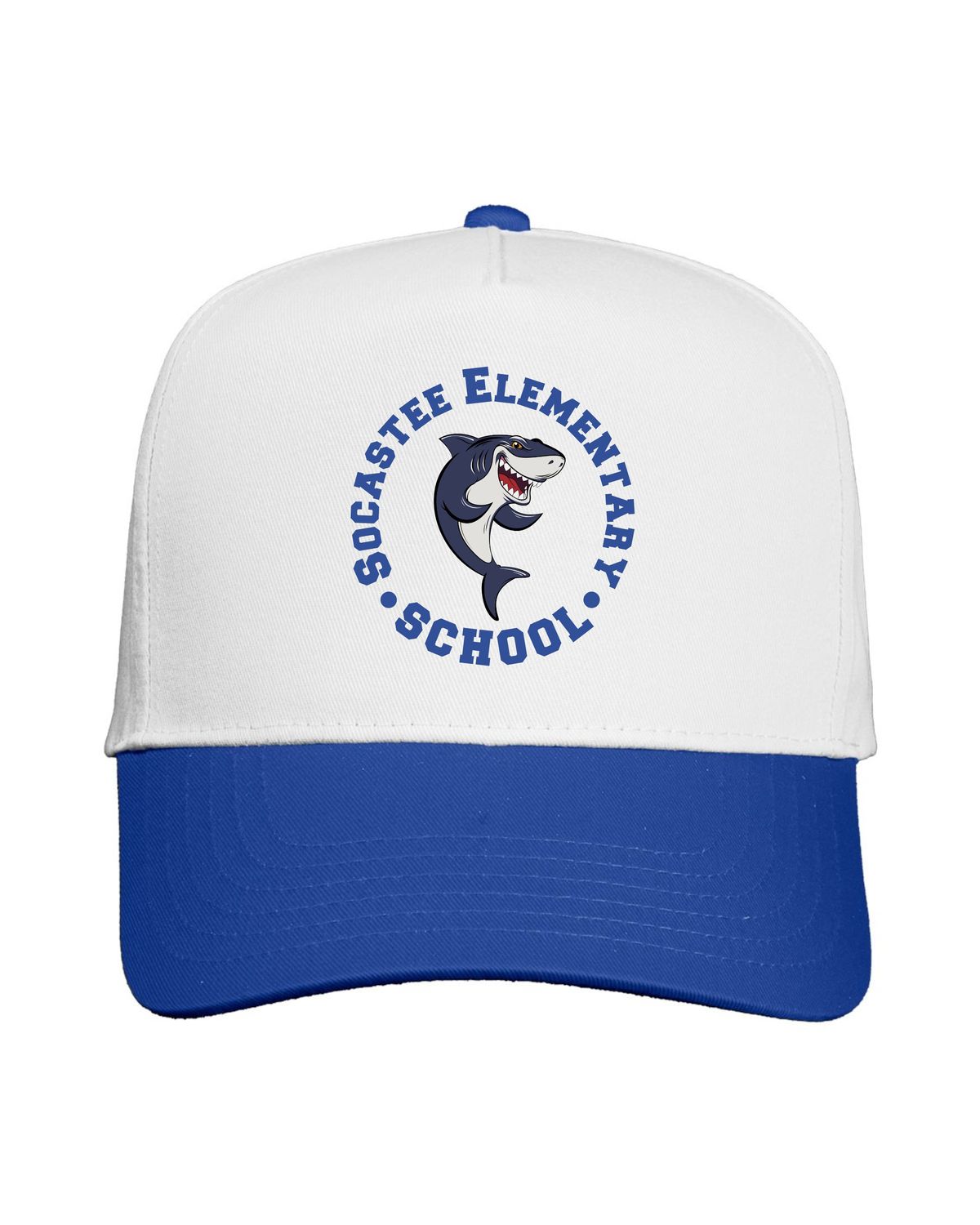 HAT: White/Royal Circle Design