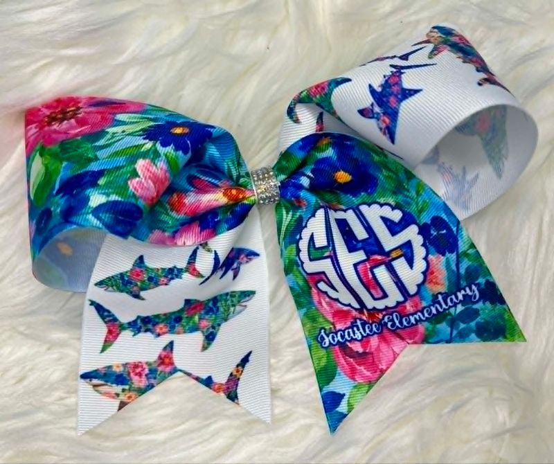 Hair Bow: Cheer Design 3