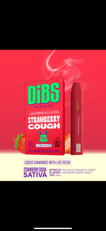 DIBS LIQUID DIAMOND WITH LIVE RESIN Strawberry Cough