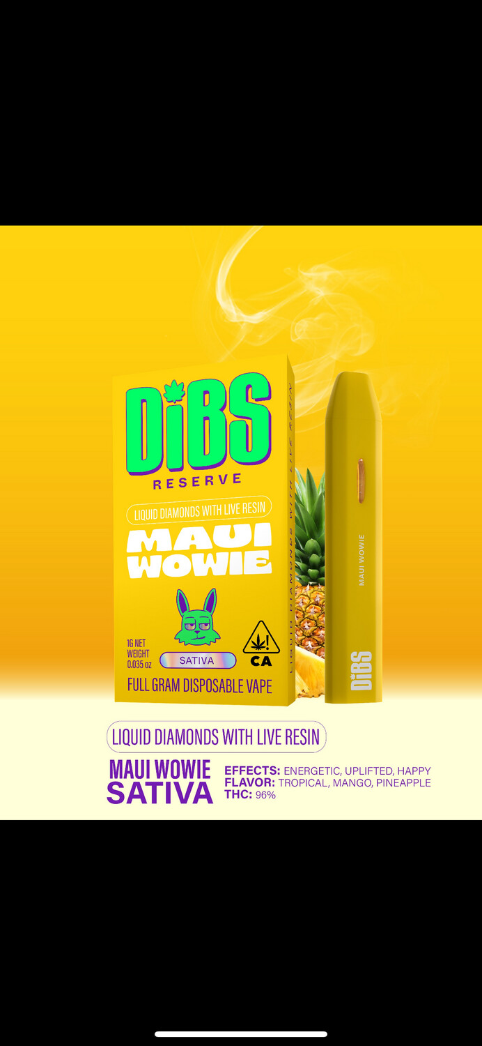 DIBS LIQUID DIAMOND WITH LIVE RESIN Maui Wowie
