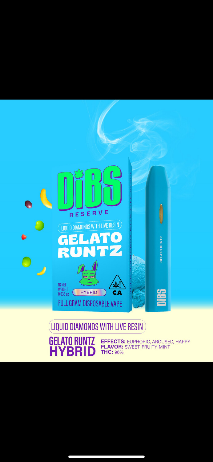 DIBS LIQUID DIAMOND WITH LIVE RESIN Gelato Runtz