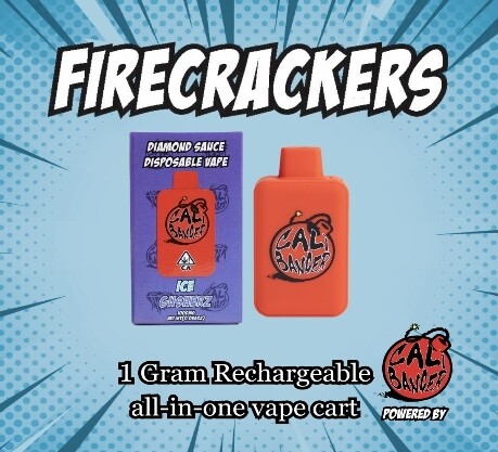 Firecracker 1G Diamond Sauce Disposable Bubble Berry