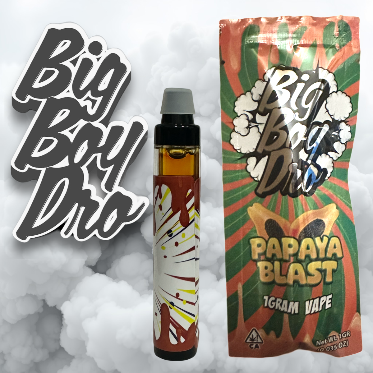 Big Boy Dro 1G Disposable Vape Papaya Blast