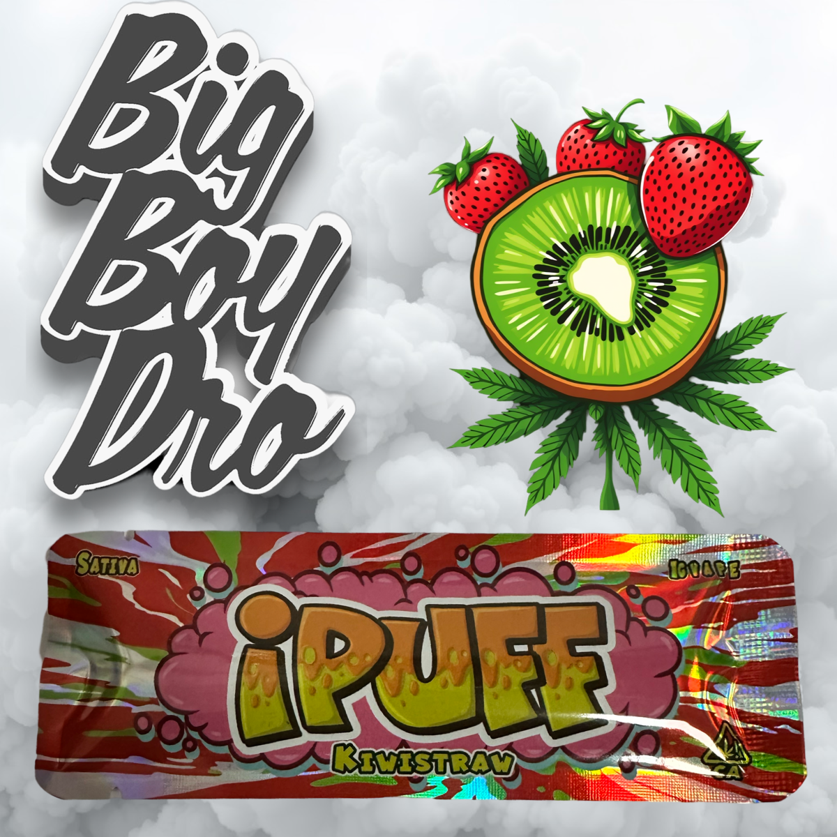 I-PUFF 1G Disposable Vape Kiwi Strawberry