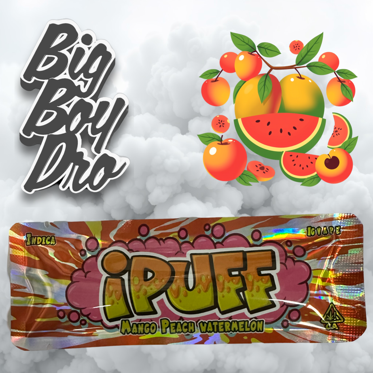 I-PUFF 1G Disposable Vape Mango Peach Watermelon
