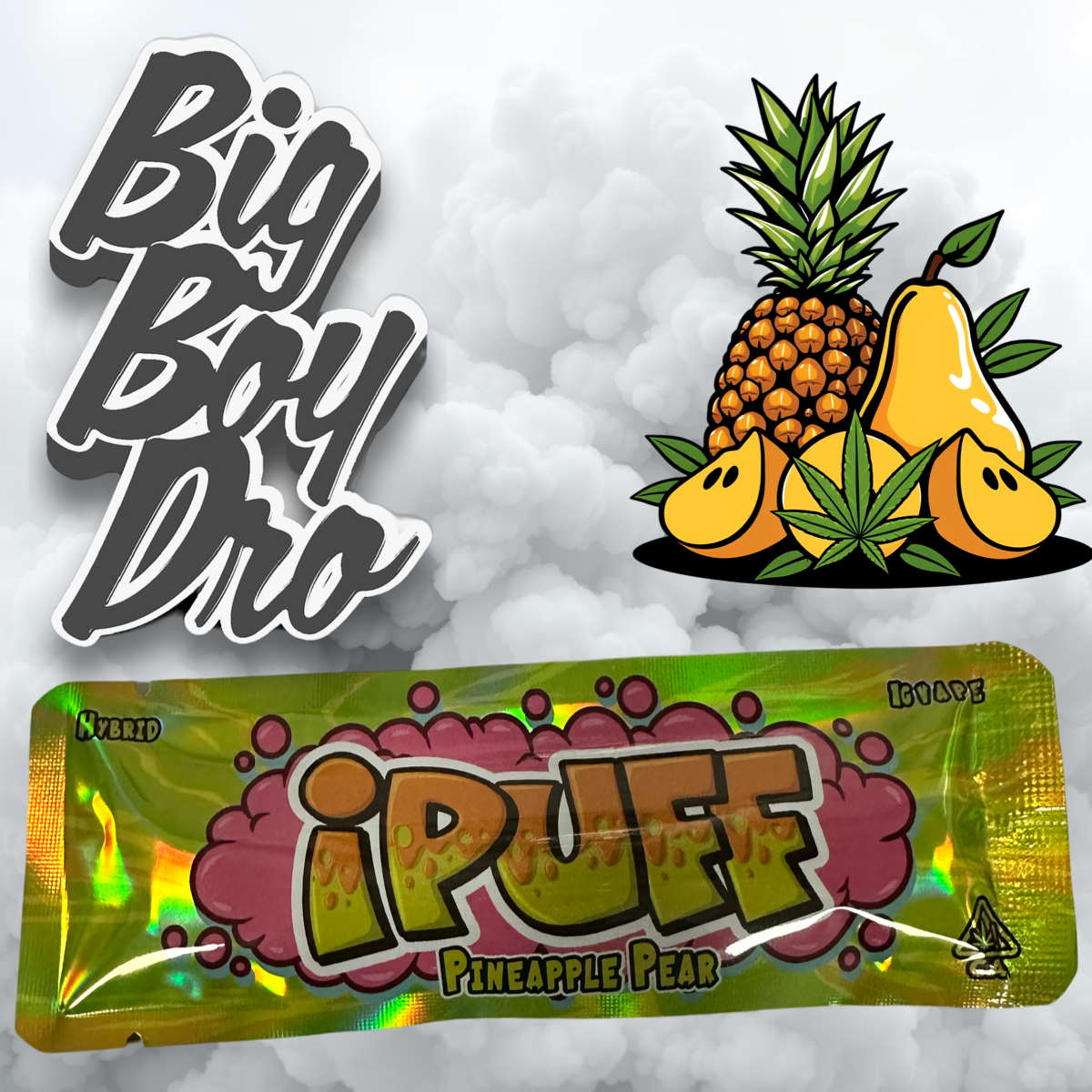 I-PUFF 1G Disposable Vape Pineapple Apple Pear