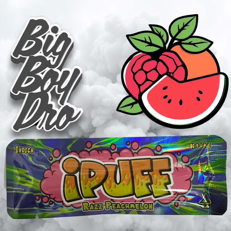 I-PUFF 1G Disposable Vape Rasp. Peach Watermelon