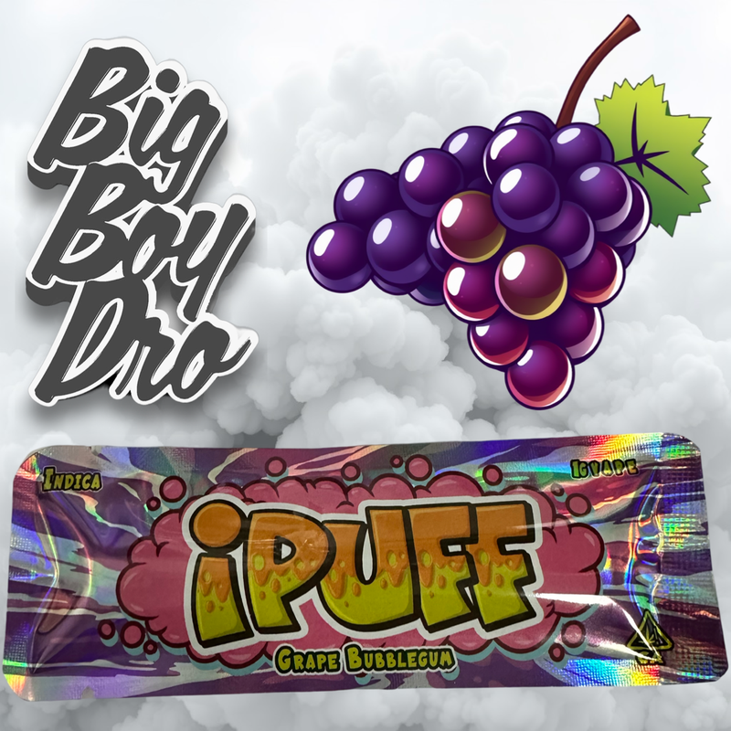 I-PUFF 1G Disposable Vape Grape Bubble Gum