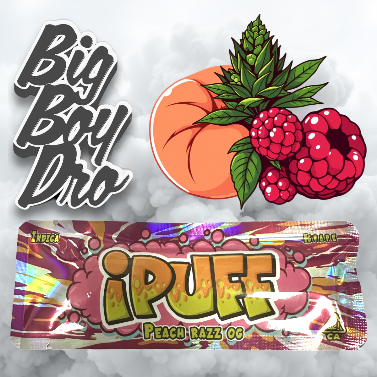 I-PUFF 1G Disposable Vape Peach Raspberry