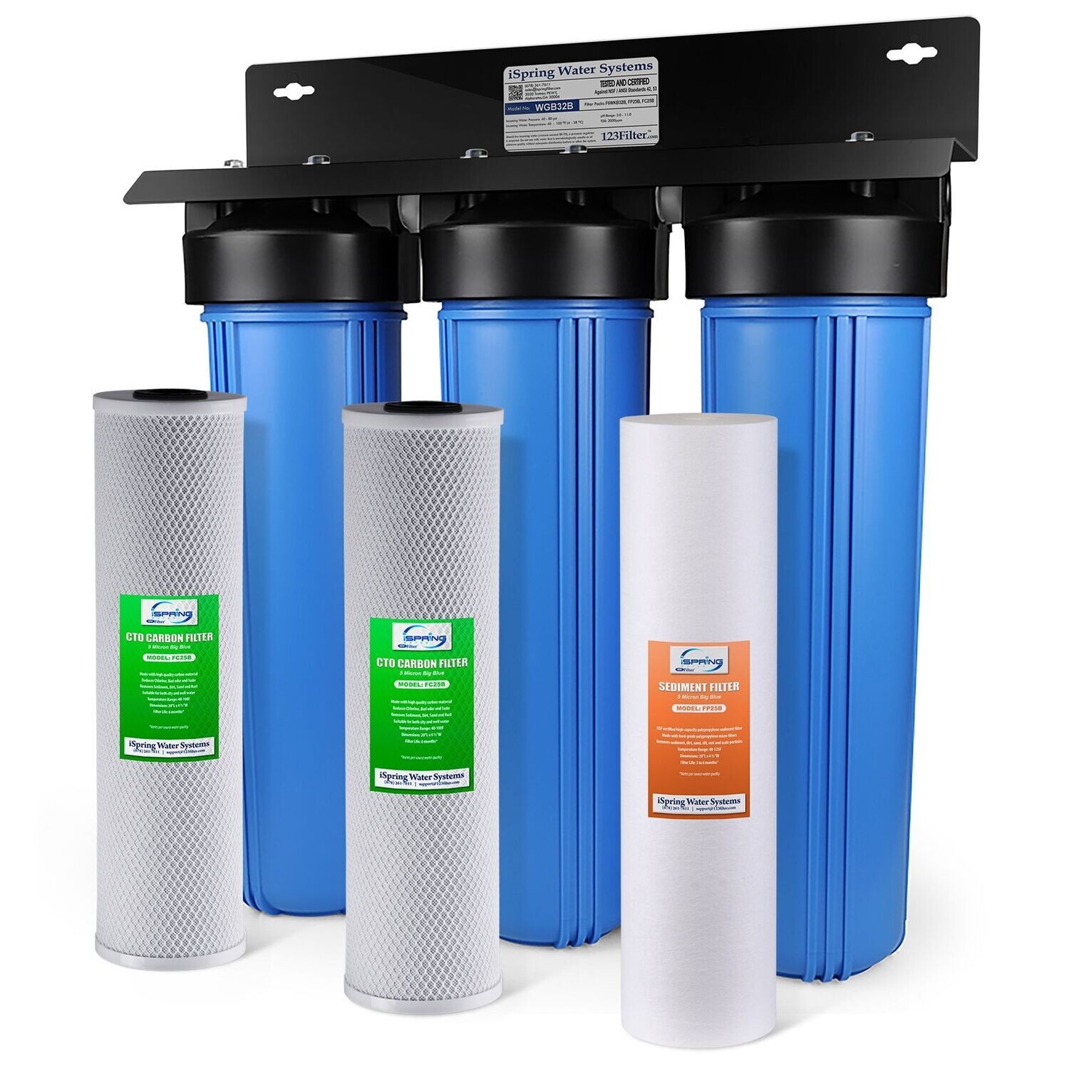 iSpring WGB32B Heavy duty Whole House Filtration System