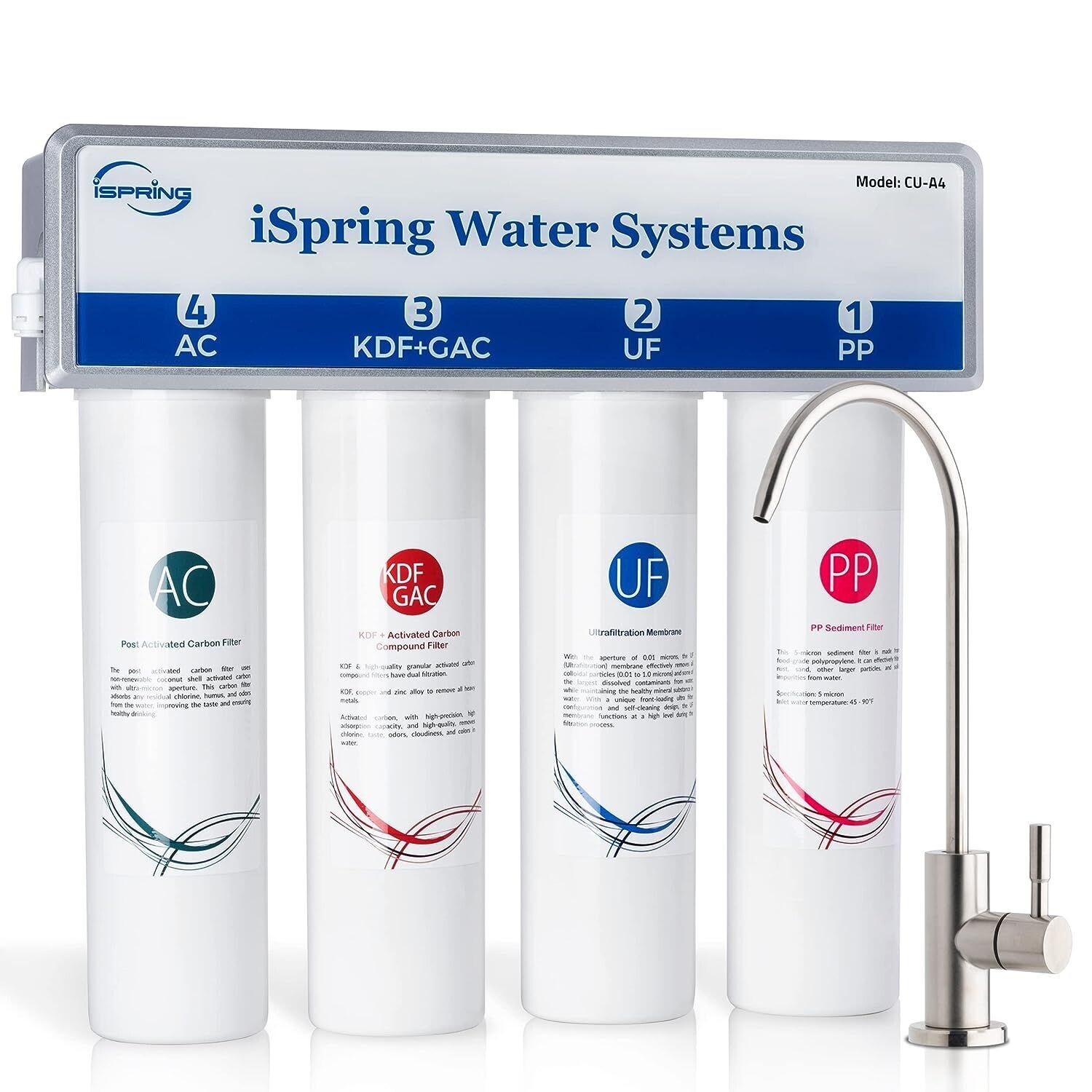 iSpring CU-A4 4-Stage Ultrafiltration Water Filtration System