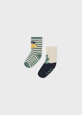 Non-slip socks in mint