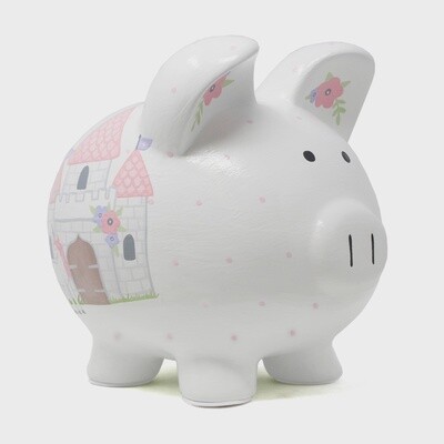 Unicorn castle pig bank